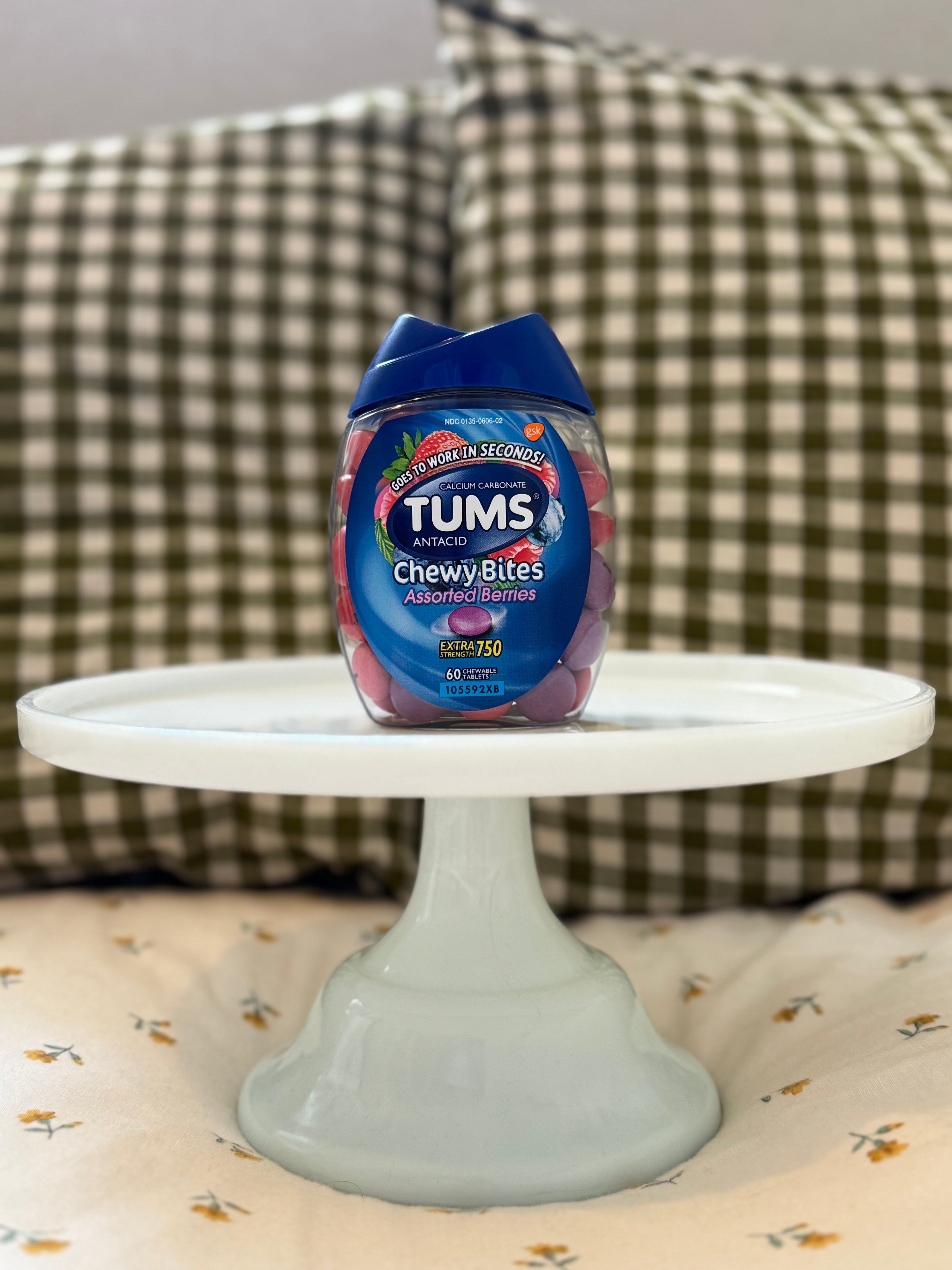 Tums Assorted Fruit 60 Chewy Bites Extra Strength 750